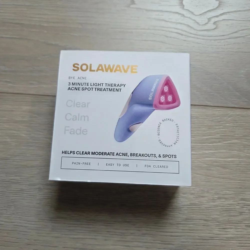Brand new in box solawave red light blue light acne treatment wand